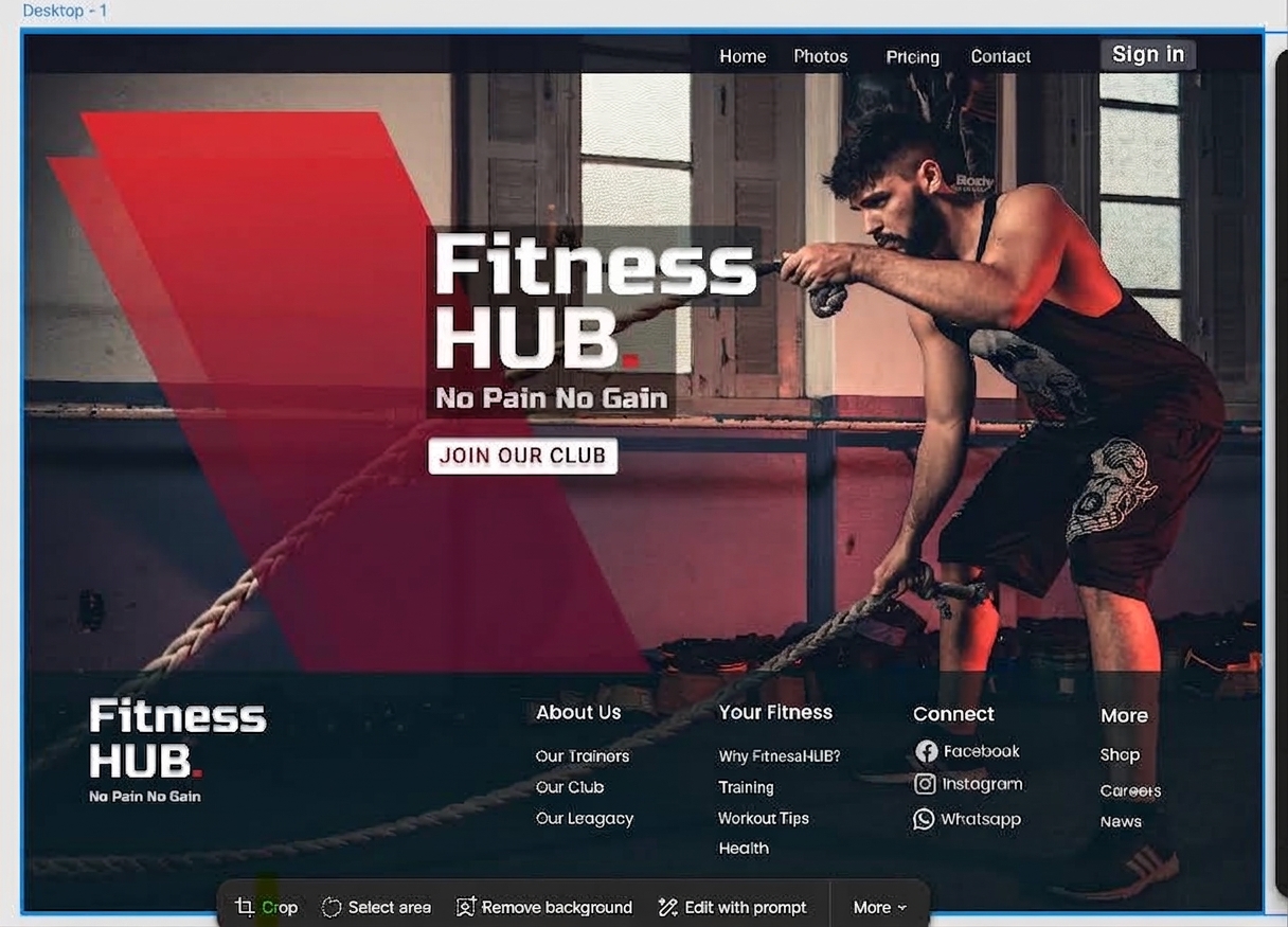 Athlete training in a modern gym